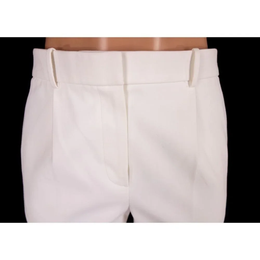 THE ROW New William Single-Pleat Straight-Leg Pants in Cream As-is - Picture 3 of 9